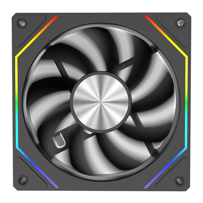 CiT Eclipse 120mm Two-Sided Infinity ARGB Black 4pin PWM PC Cooling Fan - Destello