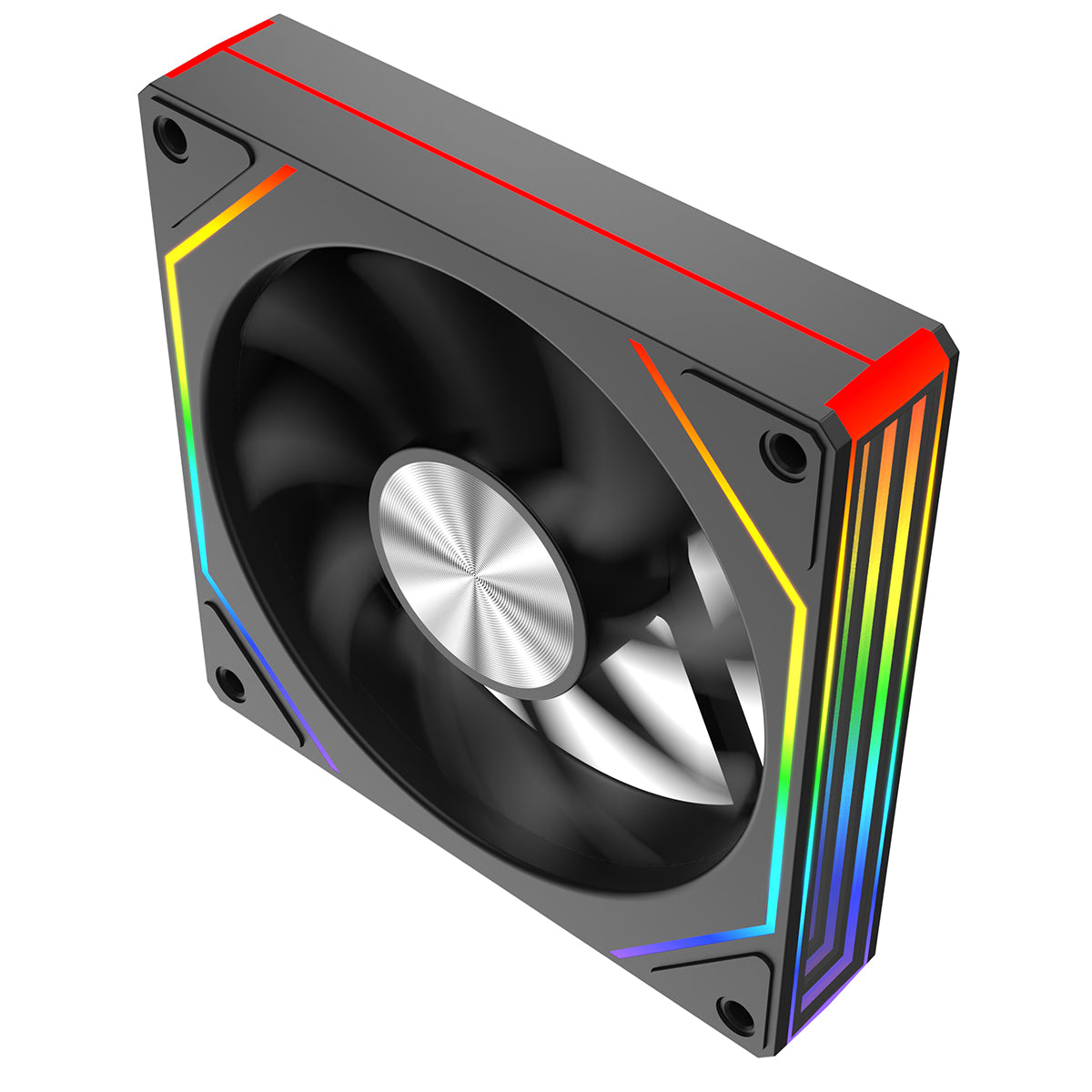 CiT Eclipse 120mm Two-Sided Infinity ARGB Black 4pin PWM PC Cooling Fan - Destello