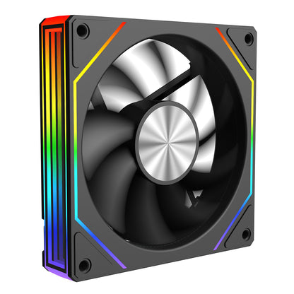CiT Eclipse 120mm Two-Sided Infinity ARGB Black 4pin PWM PC Cooling Fan