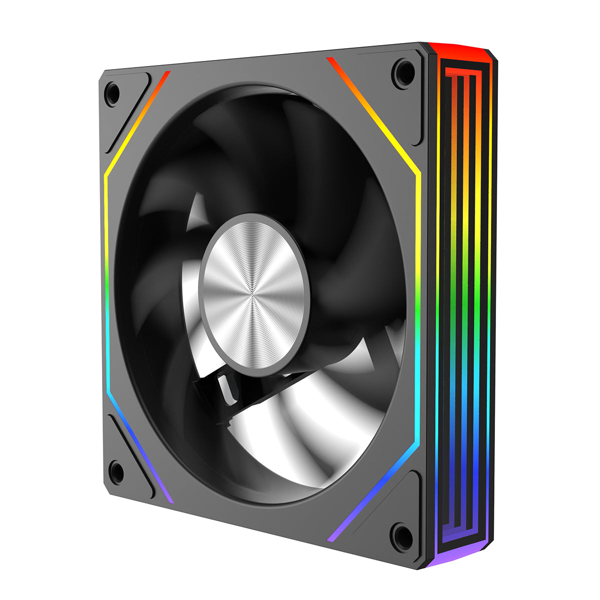 CiT Eclipse 120mm Two-Sided Infinity ARGB Black 4pin PWM PC Cooling Fan - Destello