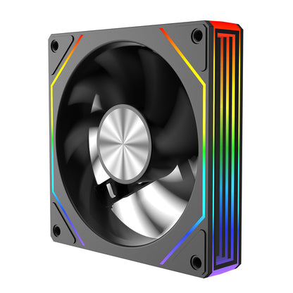 CiT Eclipse 120mm Two-Sided Infinity ARGB Black 4pin PWM PC Cooling Fan - Destello