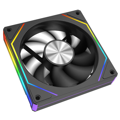 CiT Eclipse 120mm Two-Sided Infinity ARGB Black 4pin PWM PC Cooling Fan