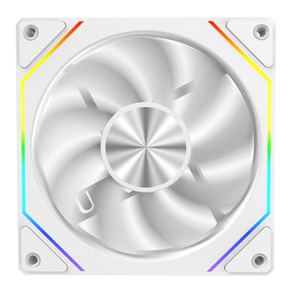 CiT Eclipse 120mm Two-Sided Infinity ARGB White 4pin PWM PC Cooling Fan - Destello