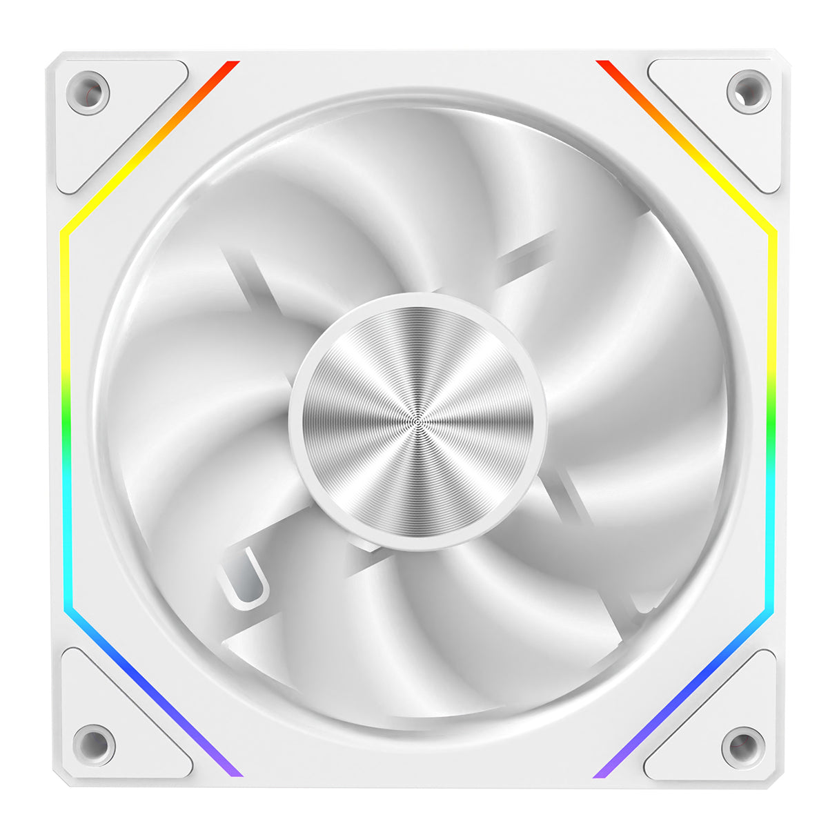 CiT Eclipse 120mm Two-Sided Infinity ARGB White 4pin PWM PC Cooling Fan
