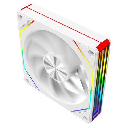 CiT Eclipse 120mm Two-Sided Infinity ARGB White 4pin PWM PC Cooling Fan - Destello