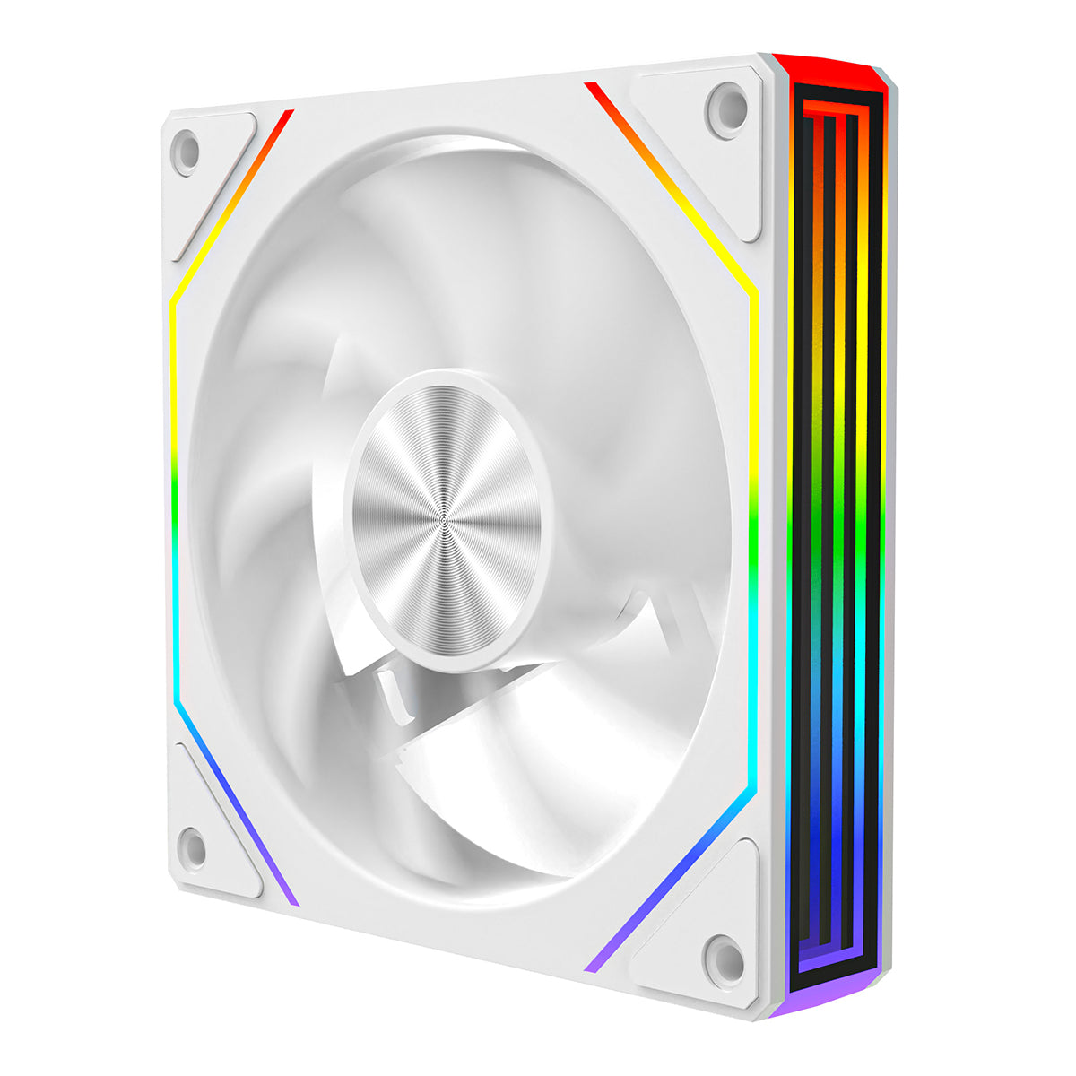 CiT Eclipse 120mm Two-Sided Infinity ARGB White 4pin PWM PC Cooling Fan