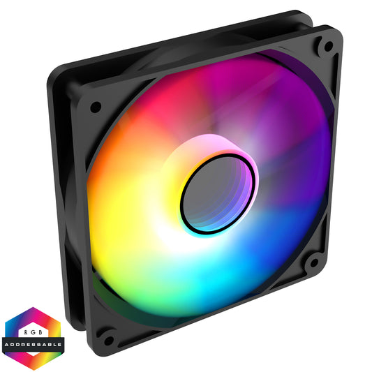 CiT Halo 120mm Infinity ARGB Black 4pin PWM PC Cooling Fan