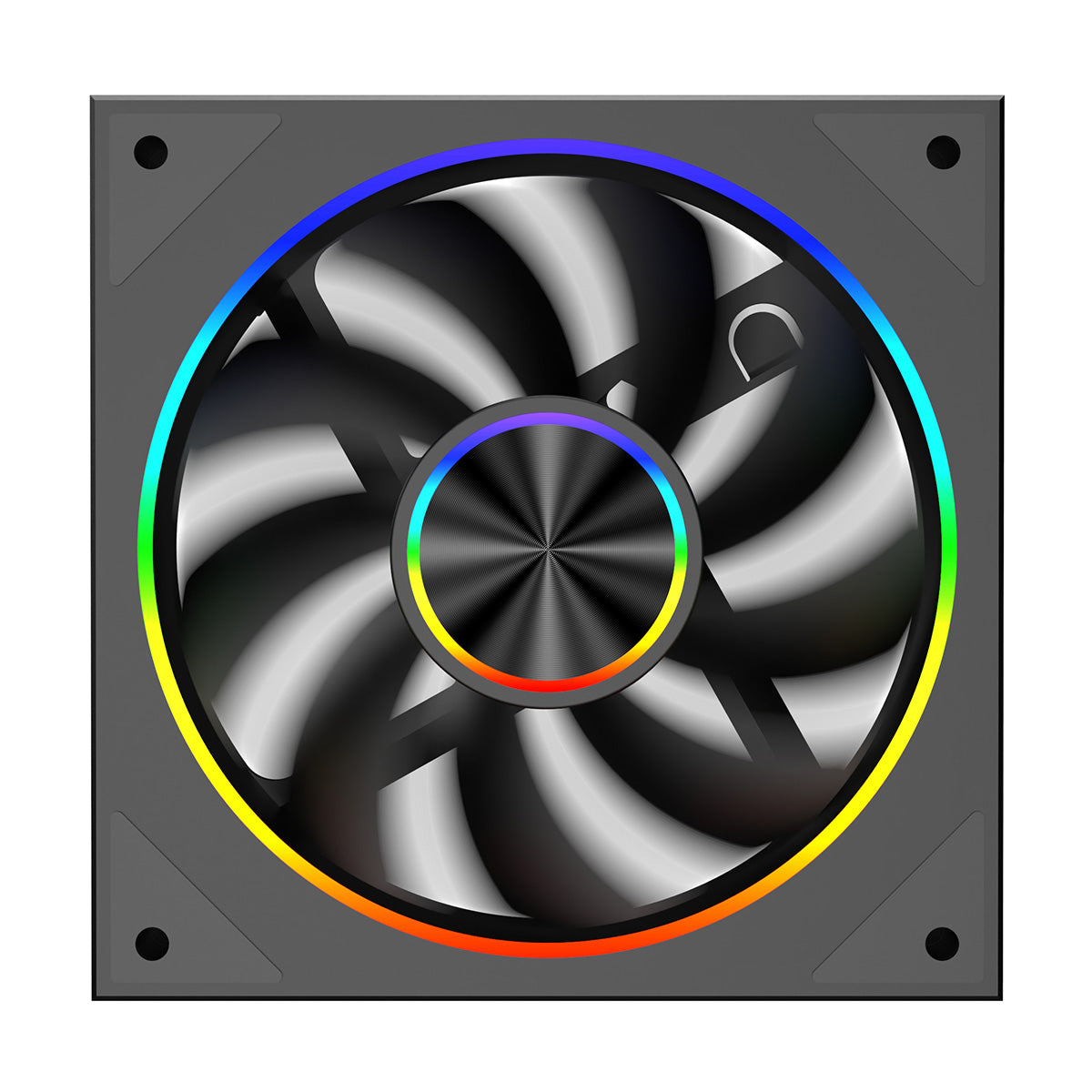CiT Saturn 120mm ARGB Black 4pin PWM PC Cooling Infinity Fan - Destello