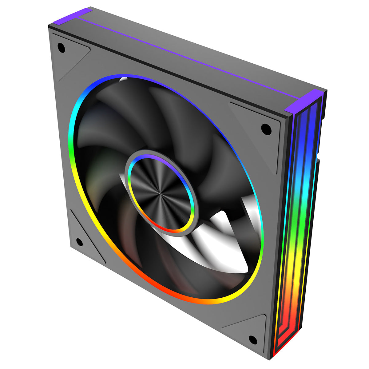 CiT Saturn 120mm ARGB Black 4pin PWM PC Cooling Infinity Fan - Destello