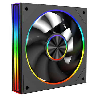 CiT Saturn 120mm ARGB Black 4pin PWM PC Cooling Infinity Fan - Destello