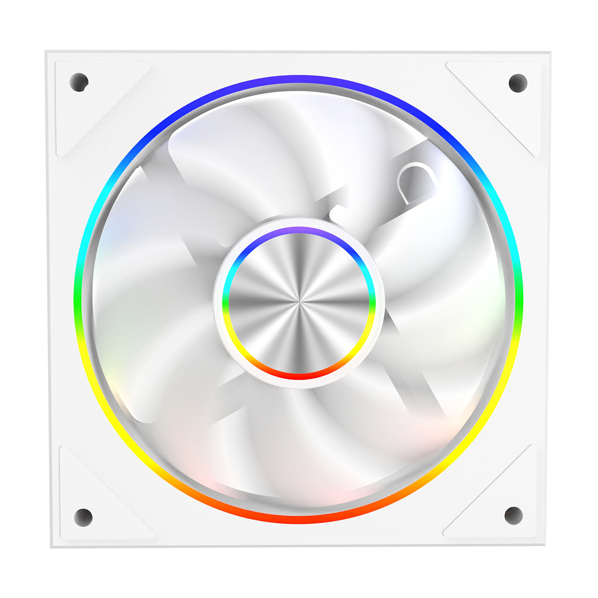 CiT Saturn 120mm ARGB White 4pin PWM PC Cooling Infinity Fan - Destello