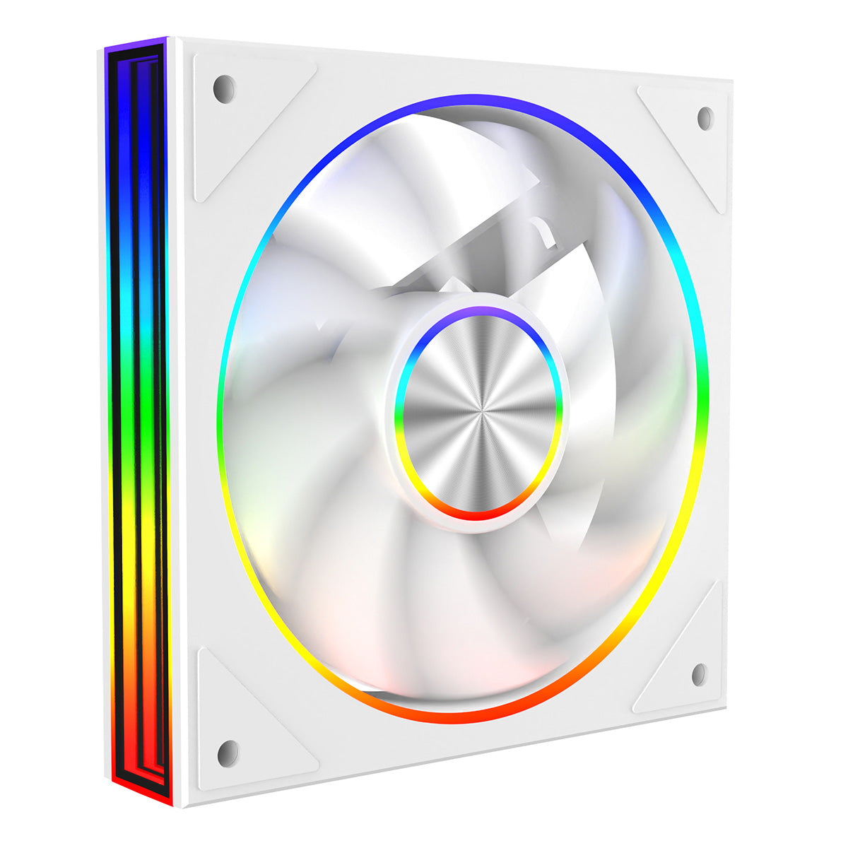 CiT Saturn 120mm ARGB White 4pin PWM PC Cooling Infinity Fan - Destello