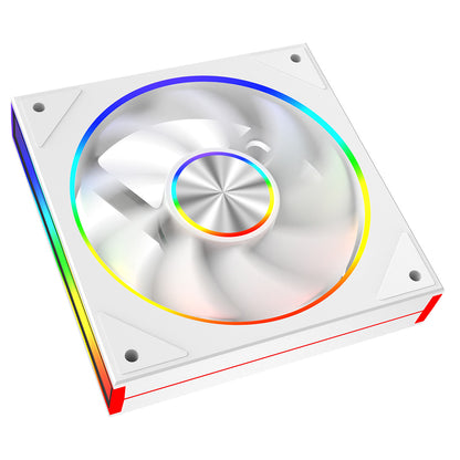 CiT Saturn 120mm ARGB White 4pin PWM PC Cooling Infinity Fan - Destello