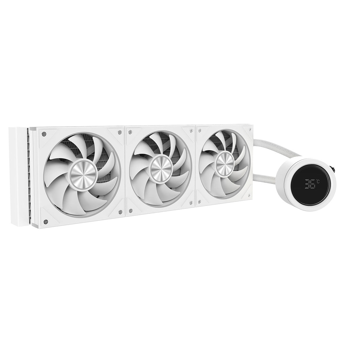 CiT Pro Saturn Watercooler 360mm White With Display - Destello