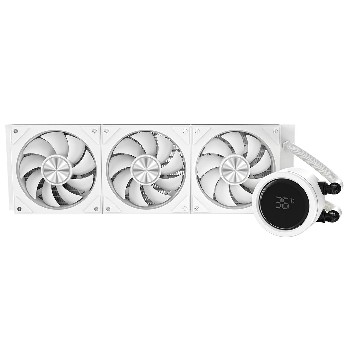 CiT Pro Saturn Watercooler 360mm White With Display - Destello