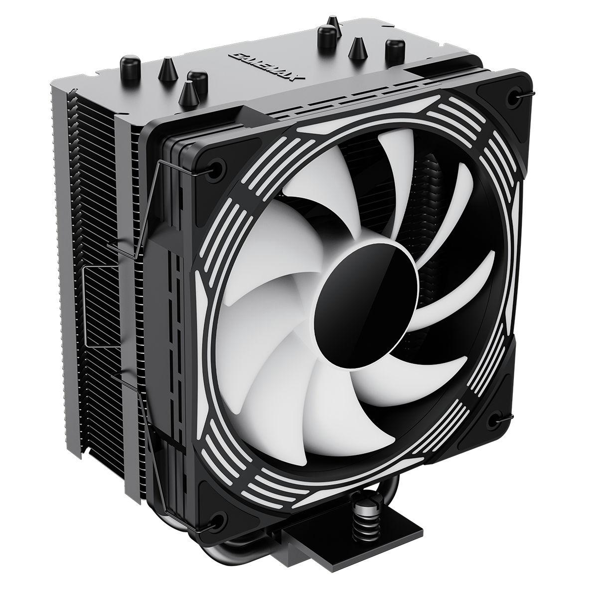 GameMax Ice Force Black CPU Cooler With 120mm FN12A-C8I PWM ARGB Infinity Fan 4 x 6mm Heat Pipes TDP 200W
