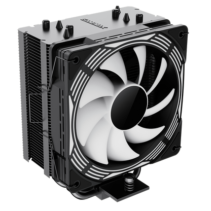GameMax Ice Force Black CPU Cooler With 120mm FN12A-C8I PWM ARGB Infinity Fan 4 x 6mm Heat Pipes TDP 200W