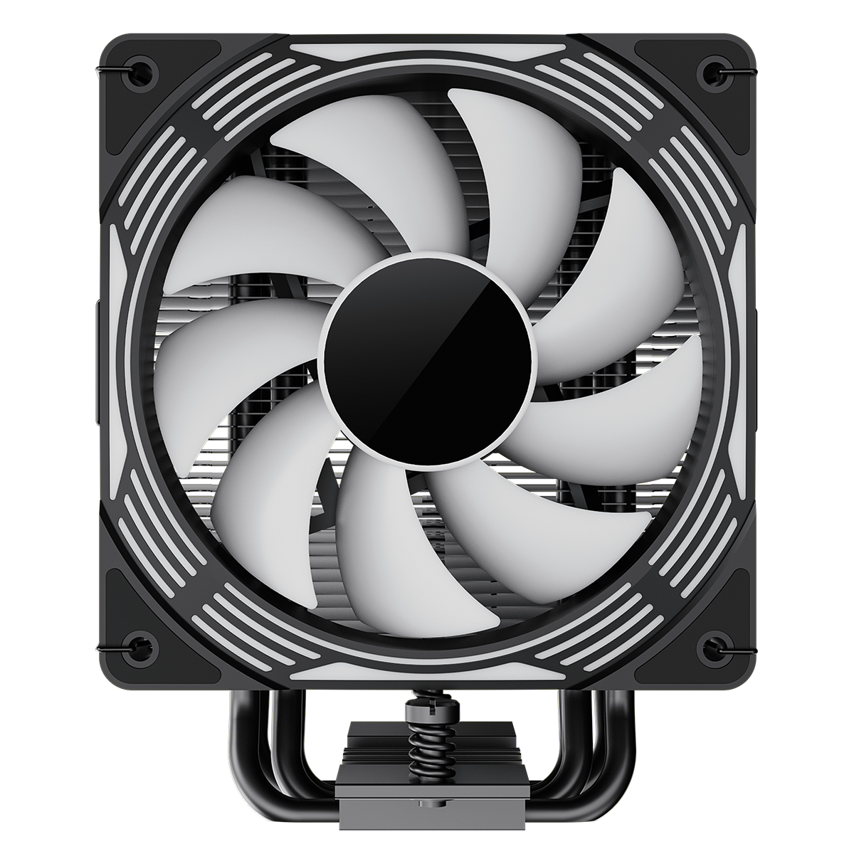 GameMax Ice Force Black CPU Cooler With 120mm FN12A-C8I PWM ARGB Infinity Fan 4 x 6mm Heat Pipes TDP 200W