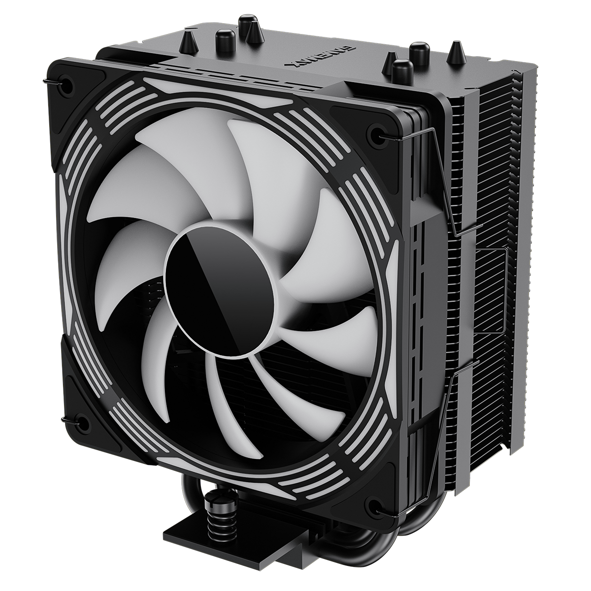 GameMax Ice Force Black CPU Cooler With 120mm FN12A-C8I PWM ARGB Infinity Fan 4 x 6mm Heat Pipes TDP 200W