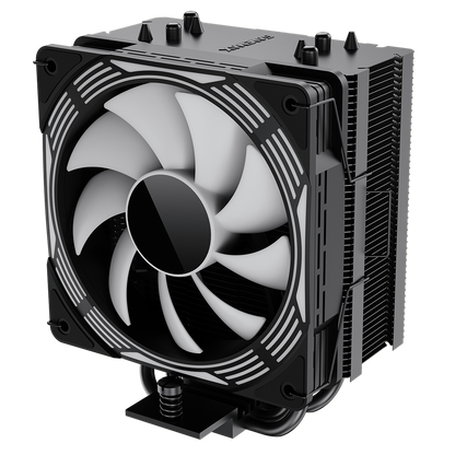 GameMax Ice Force Black CPU Cooler With 120mm FN12A-C8I PWM ARGB Infinity Fan 4 x 6mm Heat Pipes TDP 200W