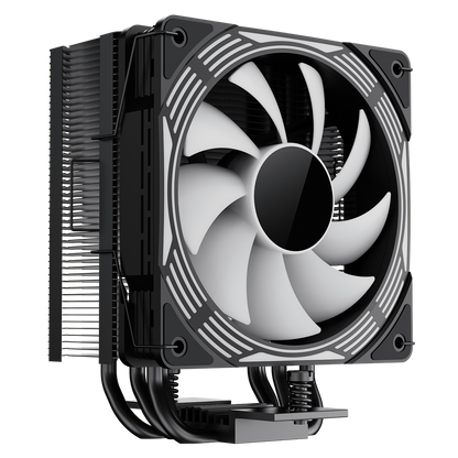 GameMax Ice Force Black CPU Cooler With 120mm FN12A-C8I PWM ARGB Infinity Fan 4 x 6mm Heat Pipes TDP 200W