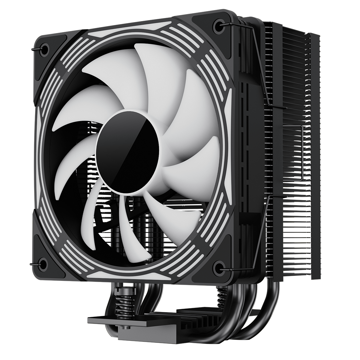 GameMax Ice Force Black CPU Cooler With 120mm FN12A-C8I PWM ARGB Infinity Fan 4 x 6mm Heat Pipes TDP 200W
