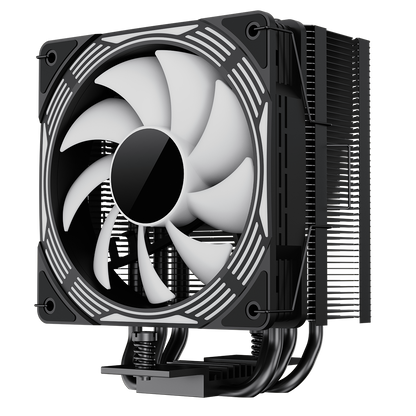 GameMax Ice Force Black CPU Cooler With 120mm FN12A-C8I PWM ARGB Infinity Fan 4 x 6mm Heat Pipes TDP 200W - Destello