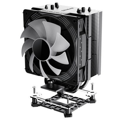GameMax Ice Force Black CPU Cooler With 120mm FN12A-C8I PWM ARGB Infinity Fan 4 x 6mm Heat Pipes TDP 200W
