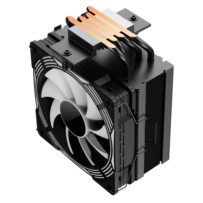 GameMax Ice Force Black CPU Cooler With 120mm FN12A-C8I PWM ARGB Infinity Fan 4 x 6mm Heat Pipes TDP 200W - Destello