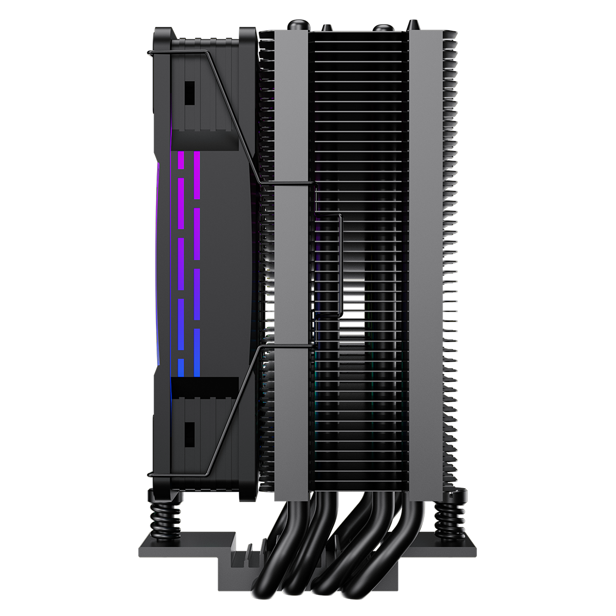 GameMax Ice Force Black CPU Cooler With 120mm FN12A-C8I PWM ARGB Infinity Fan 4 x 6mm Heat Pipes TDP 200W