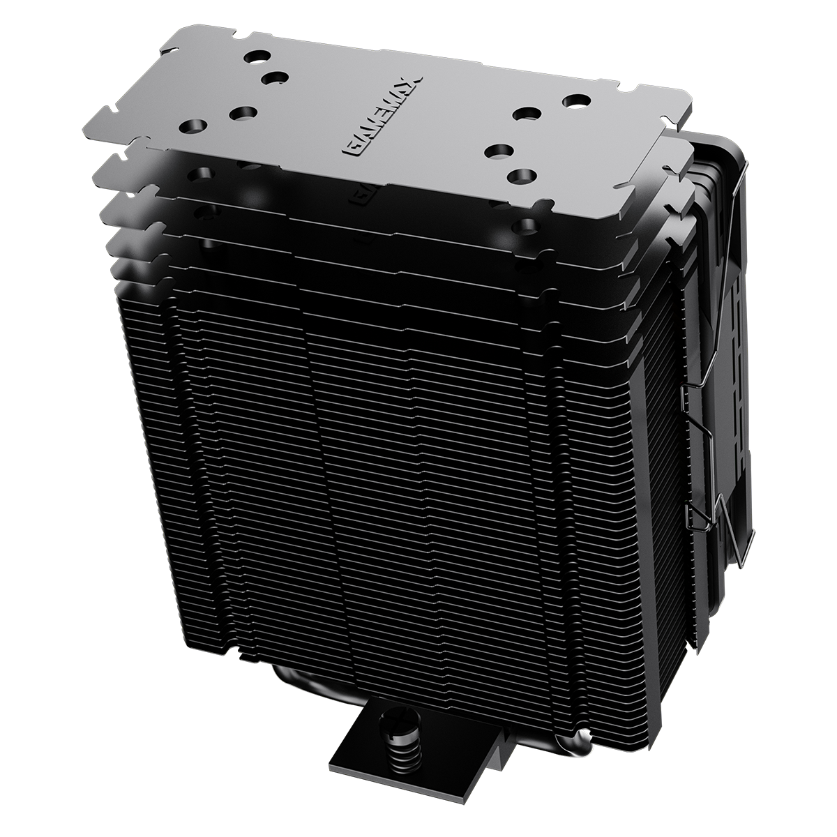 GameMax Ice Force Black CPU Cooler With 120mm FN12A-C8I PWM ARGB Infinity Fan 4 x 6mm Heat Pipes TDP 200W