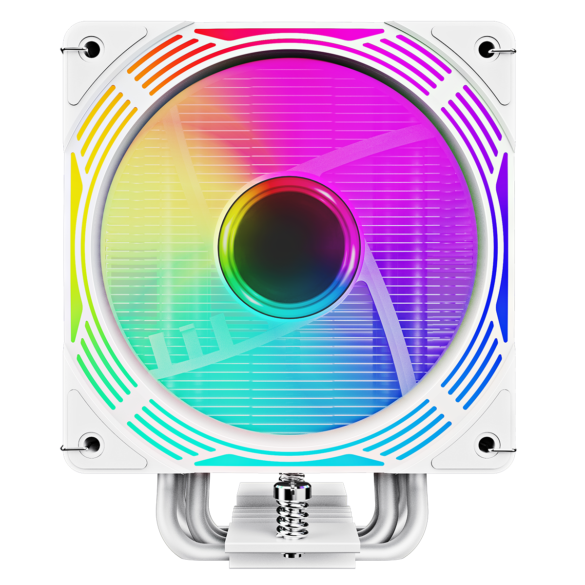 GameMax Ice Force White CPU Cooler With 120mm FN12A-C8I PWM ARGB Infinity Fan 4 x 6mm Heat Pipes TDP 200W - Destello