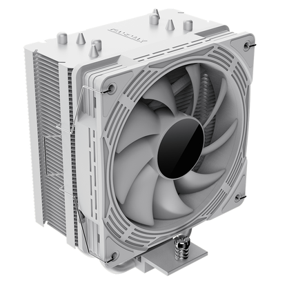 GameMax Ice Force White CPU Cooler With 120mm FN12A-C8I PWM ARGB Infinity Fan 4 x 6mm Heat Pipes TDP 200W - Destello