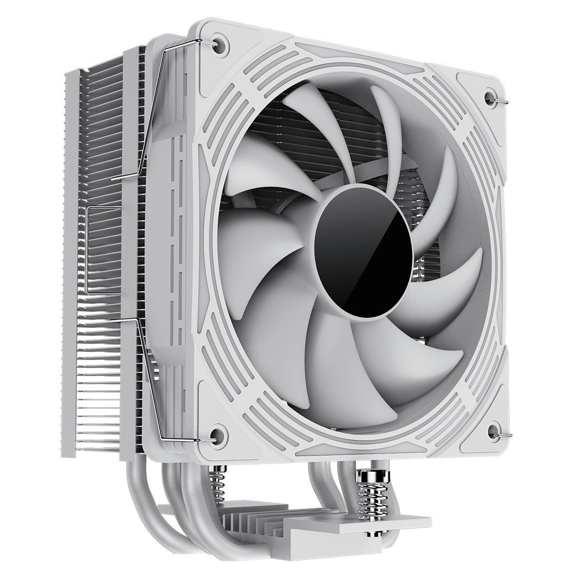 GameMax Ice Force White CPU Cooler With 120mm FN12A-C8I PWM ARGB Infinity Fan 4 x 6mm Heat Pipes TDP 200W
