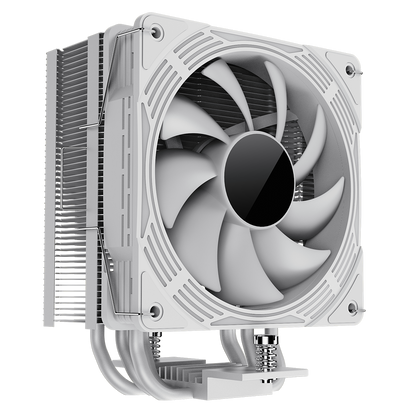 GameMax Ice Force White CPU Cooler With 120mm FN12A-C8I PWM ARGB Infinity Fan 4 x 6mm Heat Pipes TDP 200W
