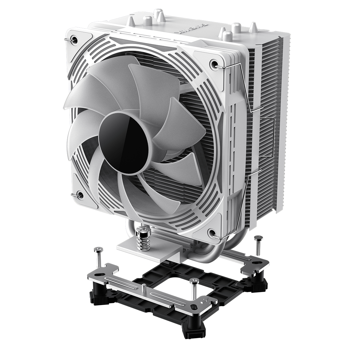 GameMax Ice Force White CPU Cooler With 120mm FN12A-C8I PWM ARGB Infinity Fan 4 x 6mm Heat Pipes TDP 200W - Destello