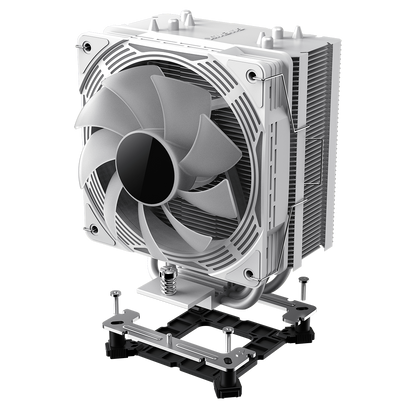 GameMax Ice Force White CPU Cooler With 120mm FN12A-C8I PWM ARGB Infinity Fan 4 x 6mm Heat Pipes TDP 200W - Destello