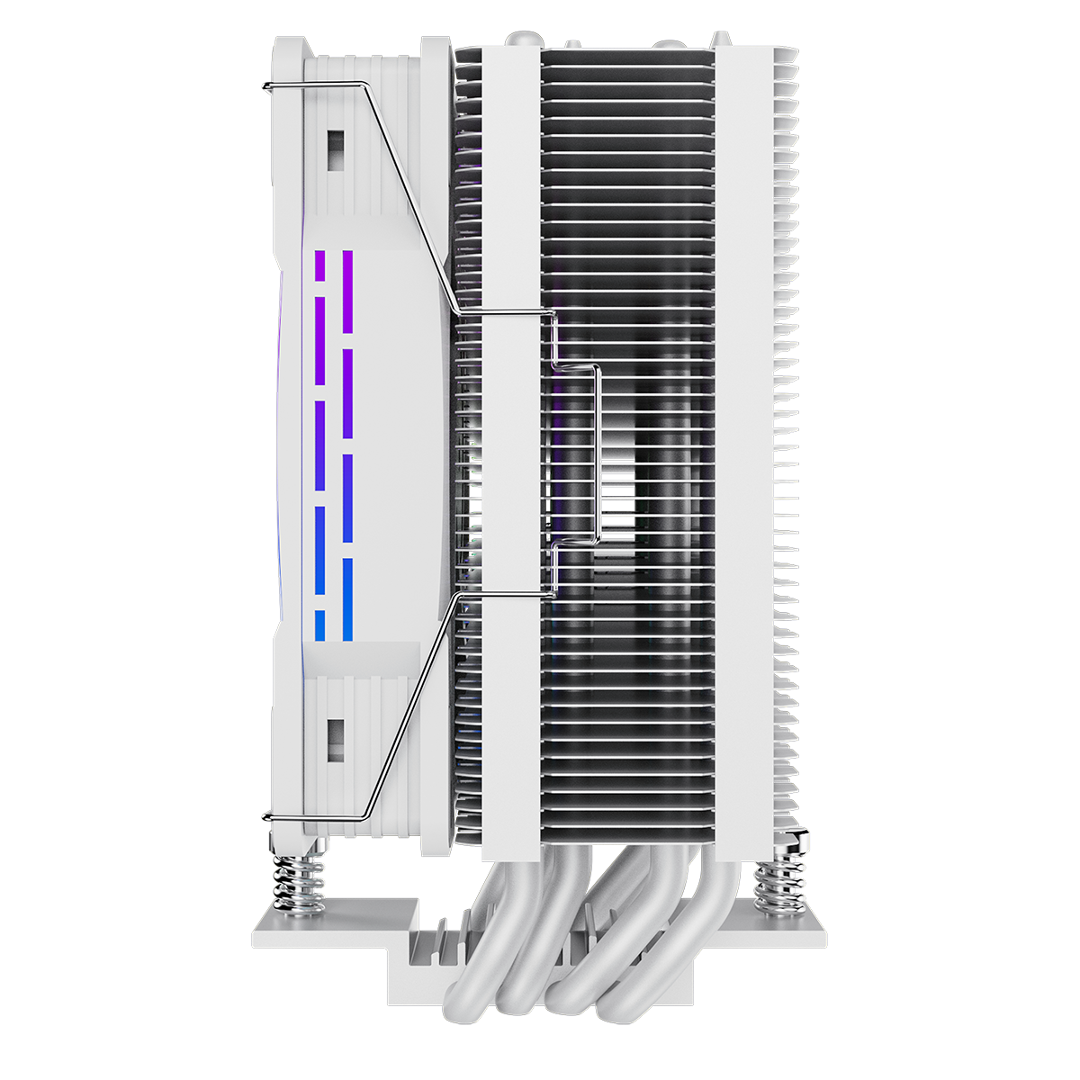 GameMax Ice Force White CPU Cooler With 120mm FN12A-C8I PWM ARGB Infinity Fan 4 x 6mm Heat Pipes TDP 200W - Destello