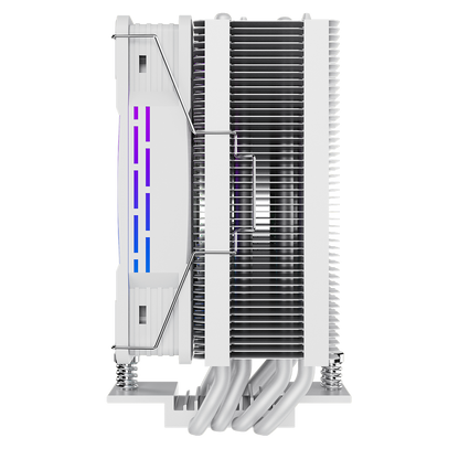 GameMax Ice Force White CPU Cooler With 120mm FN12A-C8I PWM ARGB Infinity Fan 4 x 6mm Heat Pipes TDP 200W - Destello