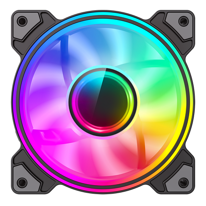 GameMax Infinity 120mm ARGB Dual-Ring Black Fan - Destello