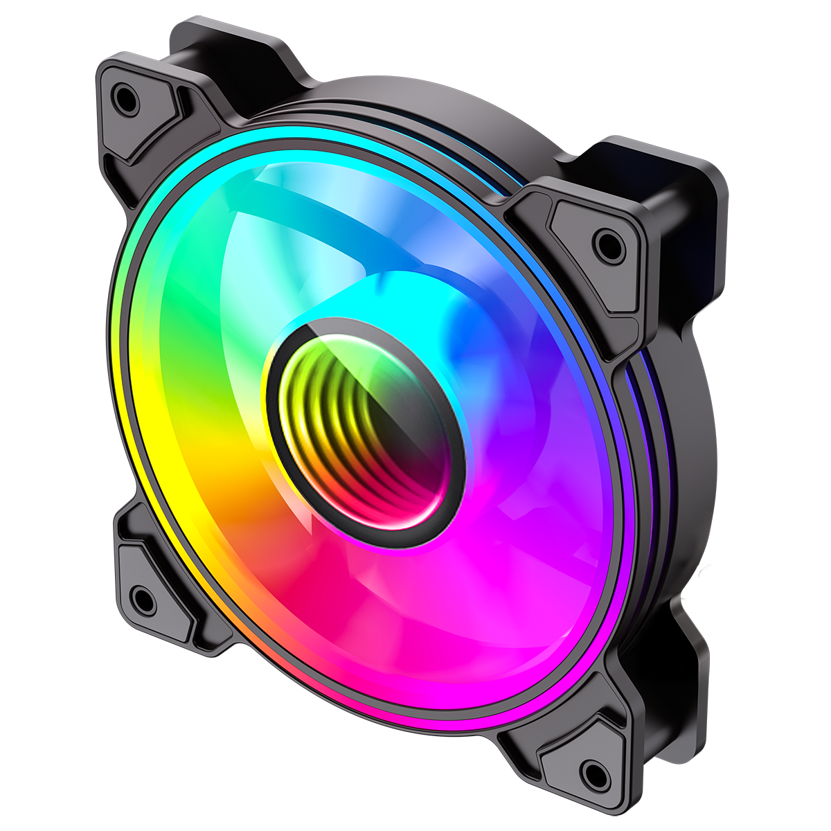 GameMax Infinity 120mm ARGB Dual-Ring Black Fan - Destello