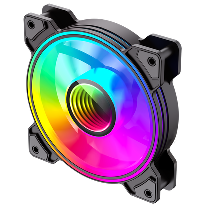 GameMax Infinity 120mm ARGB Dual-Ring Black Fan - Destello