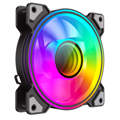 GameMax Infinity 120mm ARGB Dual-Ring Black Fan - Destello