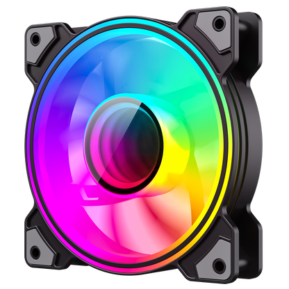 GameMax Infinity 120mm ARGB Dual-Ring Black Fan - Destello