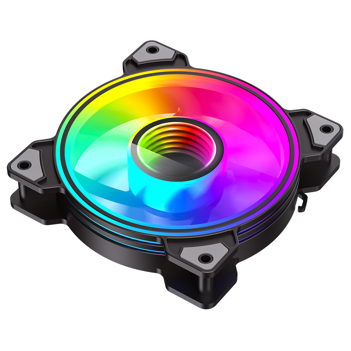 GameMax Infinity 120mm ARGB Dual-Ring Black Fan - Destello