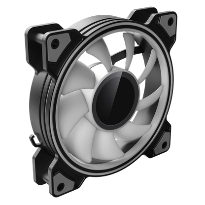 GameMax Infinity 120mm ARGB Dual-Ring Black Fan - Destello