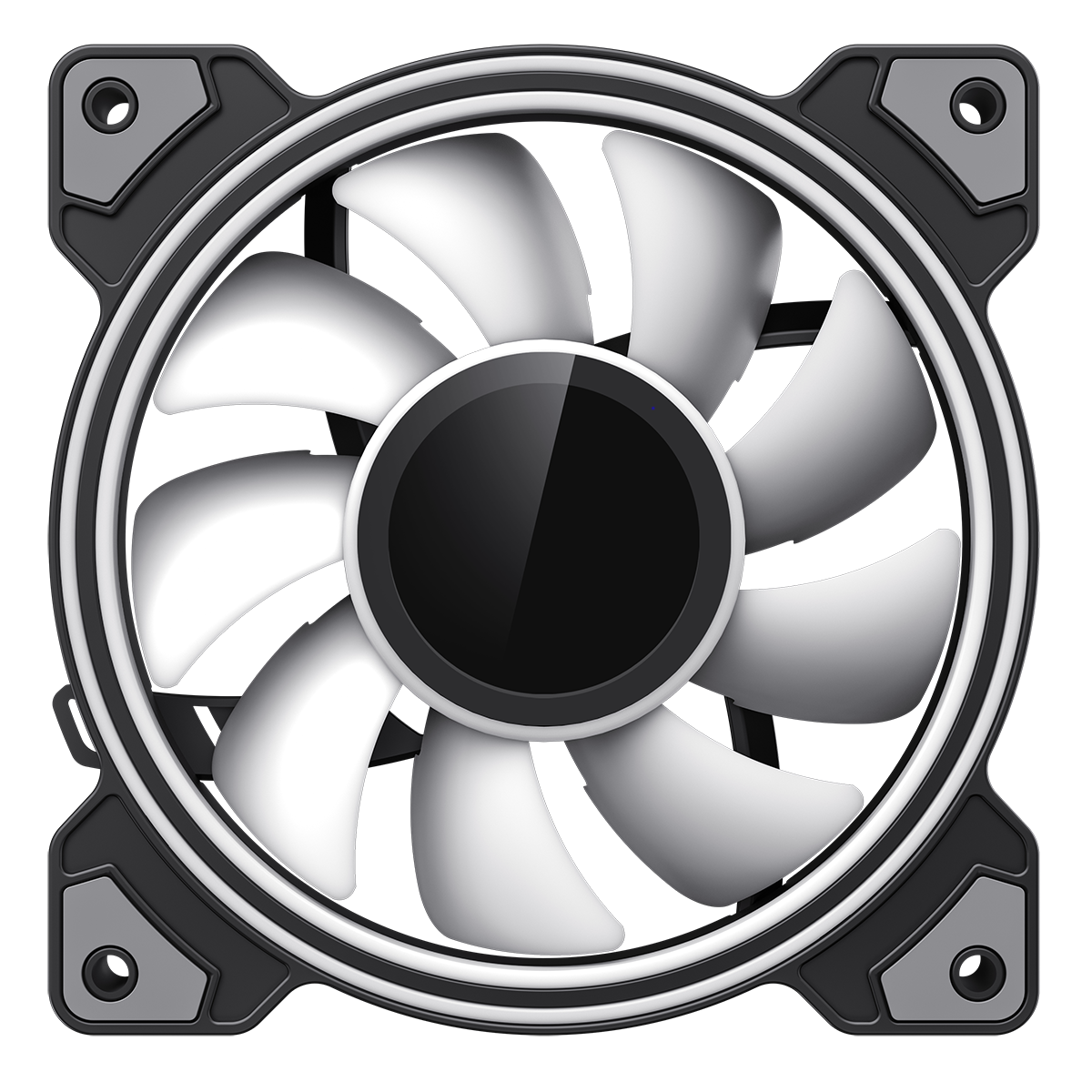 GameMax Infinity 120mm ARGB Dual-Ring Black Fan - Destello
