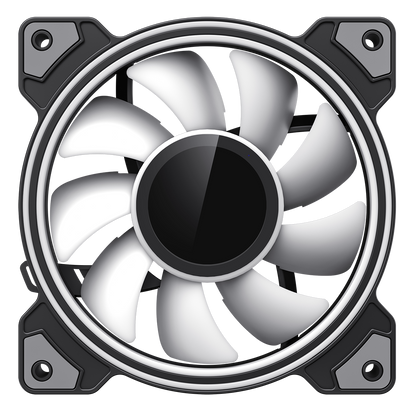 GameMax Infinity 120mm ARGB Dual-Ring Black Fan - Destello