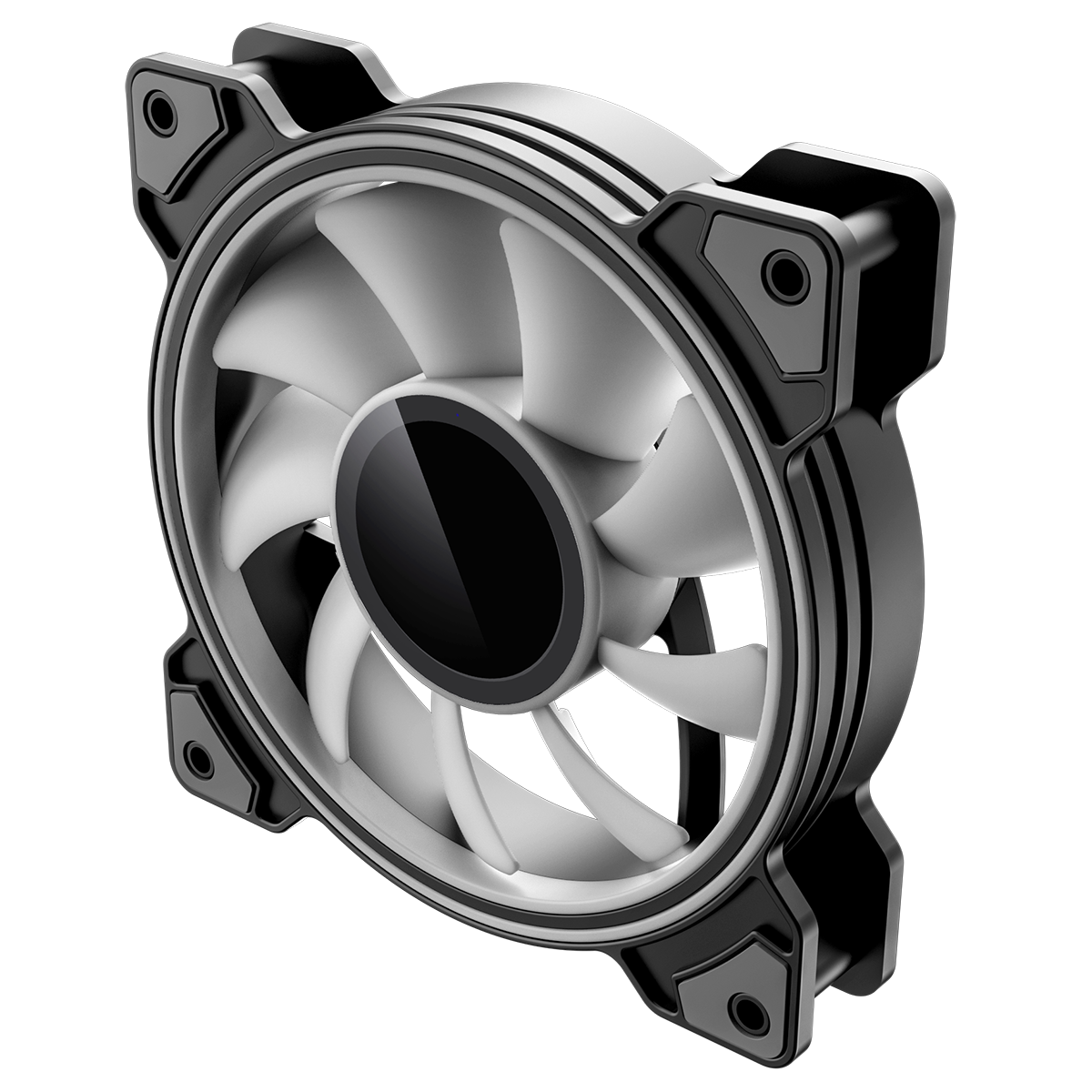 GameMax Infinity 120mm ARGB Dual-Ring Black Fan - Destello