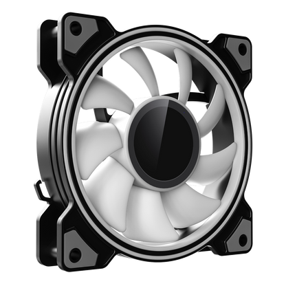 GameMax Infinity 120mm ARGB Dual-Ring Black Fan - Destello